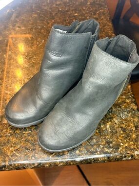 Women’s Black Sorel Ankle Boots - Classic Leather Slip-On No Box